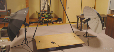 撮影セッティングの様子